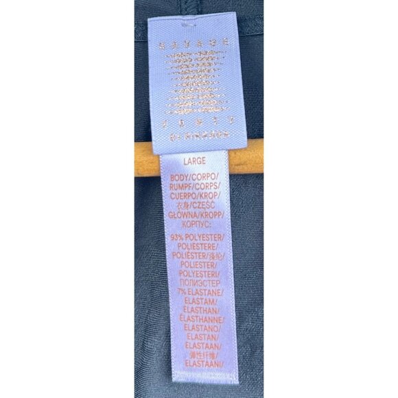 Savage X Fenty Black Lace Y2K Hooded Gothic Streetwear Bodysuit - Size Large - Picture 3 of 7